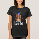 Happy Hanukkah Dachshund Menorah Hat Jewish Hanukk T-Shirt<br><div class="desc">Happy Hanukkah Dachshund Menorah Hat Jewish Hanukkah Xmas</div>