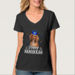 Happy Hanukkah Dachshund Menorah Hat Jewish Hanukk T-Shirt<br><div class="desc">Happy Hanukkah Dachshund Menorah Hat Jewish Hanukkah Xmas</div>