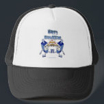 Happy Hanukkah Dancing Dreidels Jelly Doughnut Trucker Hat<br><div class="desc">You are viewing The Lee Hiller Design Collection. Apparel,  Gifts & Collectibles Lee Hiller Photography or Digital Art Collection. You can view her Nature photography at http://HikeOurPlanet.com/ and follow her hiking blog within Hot Springs National Park.</div>
