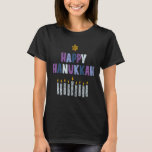 Happy Hanukkah Distressed T-Shirt<br><div class="desc">Happy Hanukkah Distressed</div>