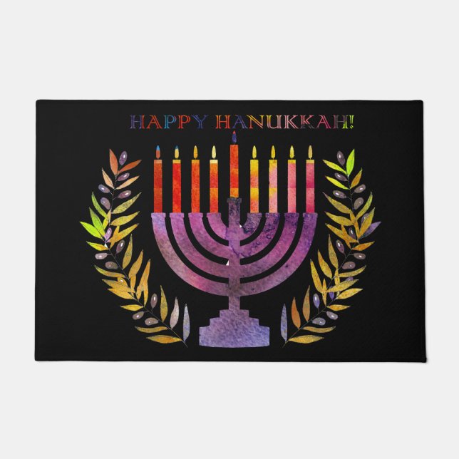 Happy Hanukkah Doormat (Front)