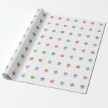 Happy Hanukkah Dreidels and Stars Wrapping Paper<br><div class="desc">A fun and festive Hanukkah design with colourful dreidels and stars. A  modern ,  non-traditional ,  design and pattern with stylized dreidels and Star of David geometric shapes.</div>