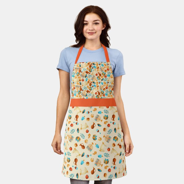 Happy Hanukkah Entertaining Apron (Worn)
