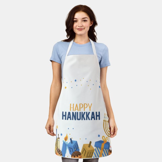 Happy Hanukkah Entertaining Apron (Worn)