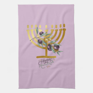 Happy Hanukkah Entertaining Kitchen Towel