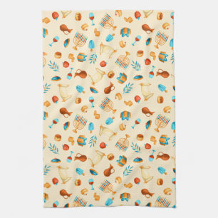 Happy Hanukkah Entertaining Kitchen Towel