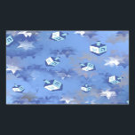 Happy Hanukkah Falling Stars and Dreidels Sticker<br><div class="desc">You are viewing The Lee Hiller Design Collection. Apparel,  Gifts & Collectibles Lee Hiller Photography or Digital Art Collection. You can view her Nature photography at http://HikeOurPlanet.com/ and follow her hiking blog within Hot Springs National Park.</div>