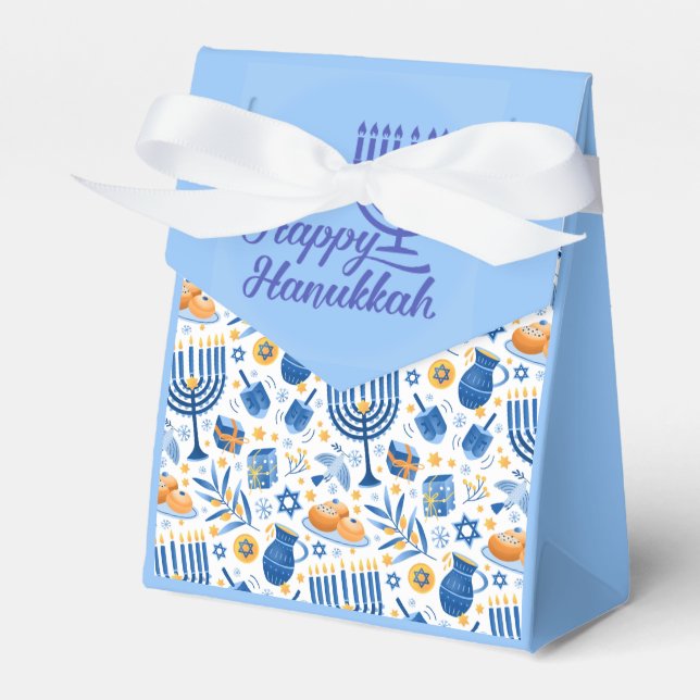 Happy Hanukkah  Favor Box (Front Side)