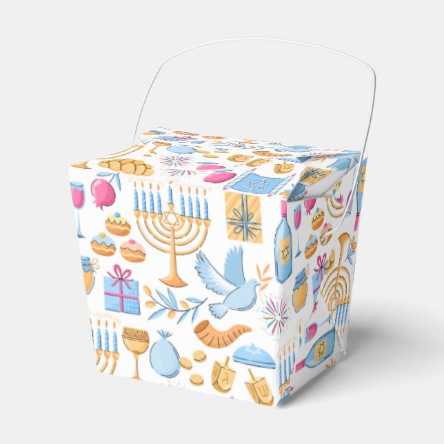 Happy Hanukkah  Favor Box (Front Side)