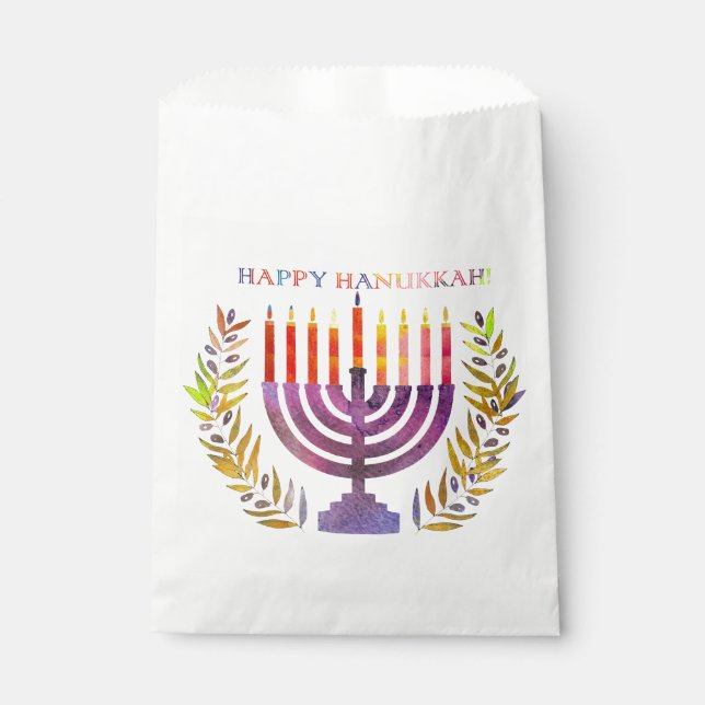 Happy Hanukkah Favour Bag (Front)