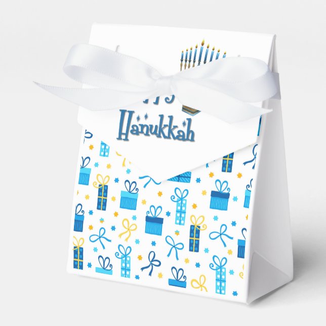 Happy Hanukkah Favour Box (Front Side)
