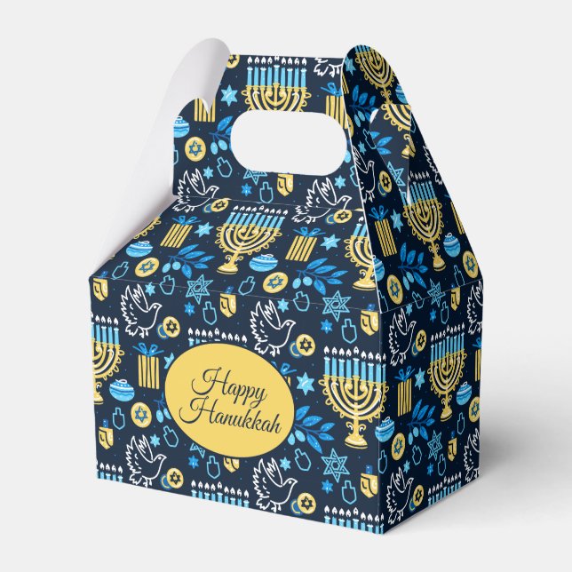 Happy Hanukkah Favour Box (Front Side)