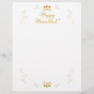 Happy Hanukkah Festival festive decoration Letterhead