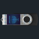 Happy Hanukkah Festival Menorah decoration USB Flash Drive<br><div class="desc">Happy Hanukkah Festival Menorah Navy Blue pattern decoration modern funny design beautiful gift,  Anniversary birthday 75th Israel,  Laptop,  USB Flash Drives. Hanukkah Jewish Holiday Trendy design,  blue neon lights illustration for Home,  Electronics,  Computer & Laptop,  USB Flash Drives</div>