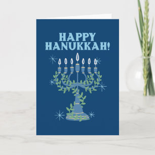 Happy Hanukkah Festival of Light Menorah Holiday Card