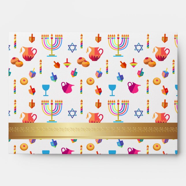 Happy Hanukkah Festival of Lights Envelope (Front)