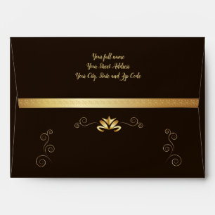 Happy Hanukkah Festival of Lights Gold Luxury  Envelope