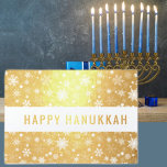 Happy Hanukkah Foil Card<br><div class="desc">.Celebrate eight days and eight nights of the Festival of Lights with Hanukkah cards and gifts. The festival of lights is here. Light the menorah, play with the dreidel and feast on latkes and sufganiyots. Celebrate the spirit of Hanukkah with friends, family and loved ones by wishing them Happy Hanukkah....</div>