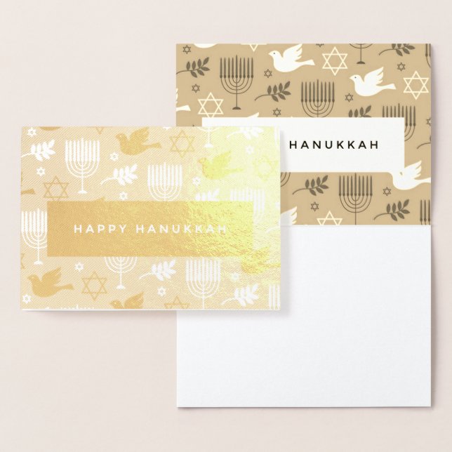 Happy Hanukkah Foil Card (Display)
