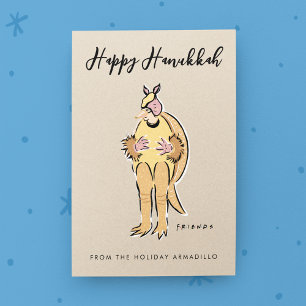 Happy Hanukkah from the Holiday Armadillo Postcard