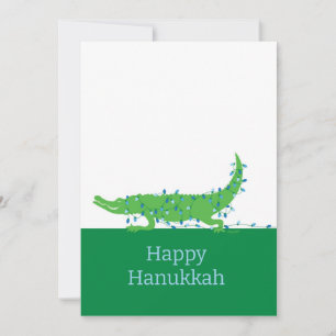 Happy Hanukkah Gator Holiday Card