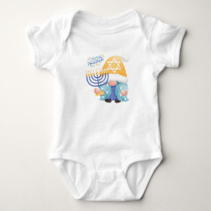 Happy hanukkah gnome baby bodysuit