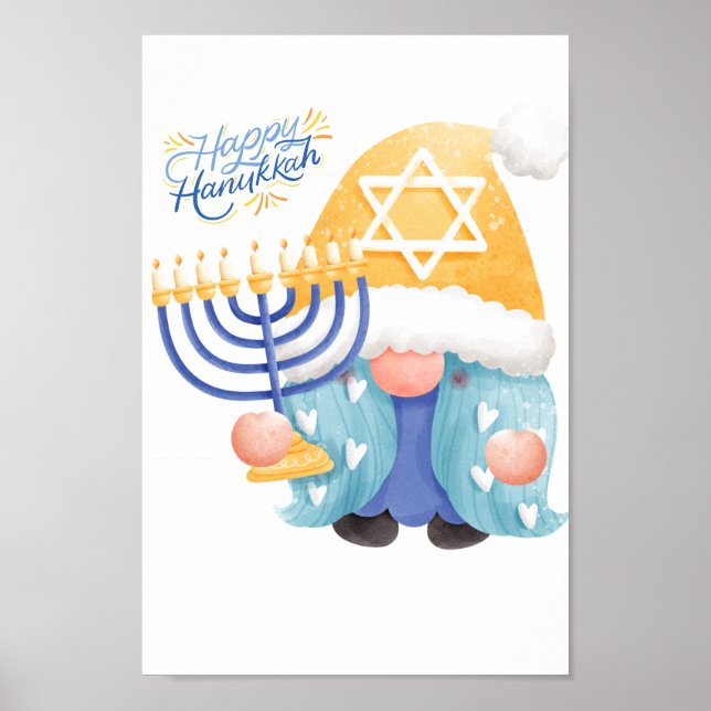 Happy hanukkah gnome poster (Front)