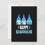 Happy Hanukkah Gnomes Jewish Gnome Lover Chanukah Invitation<br><div class="desc">Gnomes Thanksgiving Halloween Merry Christmas and Happy Hallothanksmas outfit is gift for boys,  girls,  kids,  mom,  dad,  grandma,  men,  women,  teacher. October,  November,  And December,  Mix of Winter and Autumn! Celebrate the holidays with friends and family</div>