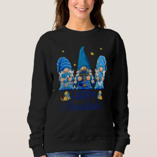 Happy Hanukkah Gnomes Menorah Jewish Holiday Sweatshirt