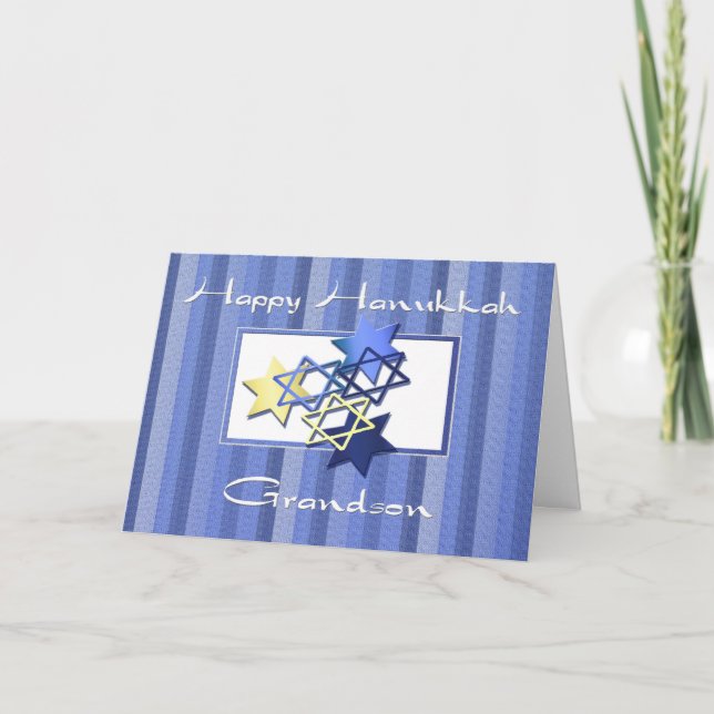 Happy Hanukkah Grandson Card (Front)