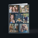 HAPPY HANUKKAH Hand-Drawn CUSTOM 6 PHOTO Folded Holiday Card<br><div class="desc">Hope you like this hand-drawn holiday design. Click "personalize" to edit and add your own photos and text to the front and inside. Delete or move artwork designs on the inside and back if you prefer. Also available as digital download to send via email or text message and save on...</div>