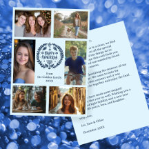 HAPPY HANUKKAH Hand-Drawn CUSTOM 6 PHOTO 
