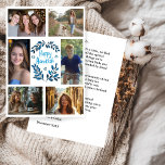 HAPPY HANUKKAH Hand-Drawn CUSTOM 6 PHOTO  Holiday Card<br><div class="desc">Hope you like this holiday design. Click "personalize" to edit and add your own photos and text to the front and back. Also available as digital download to send via email or text message and save on postage. Check my shop for more matching items like greeting cards, postcards, stickers, mugs,...</div>