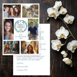 HAPPY HANUKKAH Hand-Drawn CUSTOM 6 PHOTO  Holiday Card<br><div class="desc">Hope you like this holiday design. Click "personalize" to edit and add your own photos and text to the front and back. Also available as digital download to send via email or text message and save on postage. Check my shop for more matching items like greeting cards, postcards, stickers, mugs,...</div>