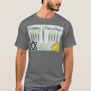 Happy Hanukkah Hand Drawn Design T-Shirt