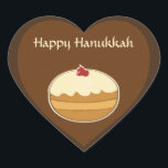 Happy Hanukkah Heart Sticker<br><div class="desc">Hanukkah - Happy Hanukkah Original & Creative Custom Gift Design. You may add or delete text,  change text font,  size,  align and colours.</div>