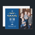 "Happy Hanukkah" Holiday Card<br><div class="desc">Festive personalized photo Happy Hanukkah cards.</div>