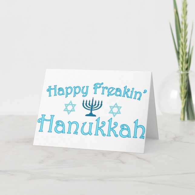 happy hanukkah holiday card (Front)
