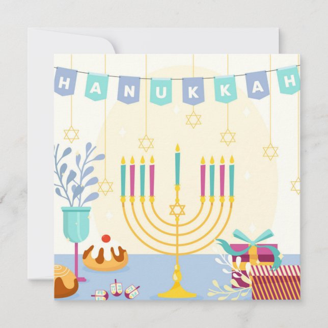 Happy Hanukkah Holiday Card (Front)