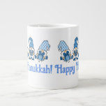 Happy Hanukkah Holiday Gnome  Large Coffee Mug<br><div class="desc">Did you know there were Hanukkah Gnomes? This super cute mug in blue and white is so fun for the 8 days of Hanukkah! Perfect for hot chocolate, coffee or tea with your Jelly Doughnuts, or fill it with Hanukkah gelt (gold foil wrapped chocolate coins), dreidels, rugelah, spicy herbal tea...</div>
