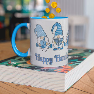 Happy Hanukkah Holiday Gnome  Mug