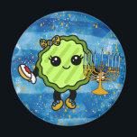 Happy Hanukkah Holiday Pickle  Magnet<br><div class="desc">Cute holiday pickle all decked out for Hanukkah. Collect all our funny holiday pickles!</div>