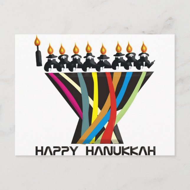 Happy Hanukkah Holiday Postcard (Front)