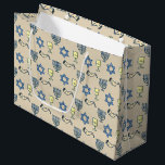 Happy Hanukkah | Holiday Symbols Large Gift Bag<br><div class="desc">Happy Hanukkah | Holiday Symbols</div>