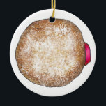 Happy Hanukkah Jelly Doughnut Doughnut Sufganiyah Ceramic Ornament<br><div class="desc">Ornament features an original marker illustration of a delicious jelly doughnut. Perfect for celebrating Hanukkah.

This design is also available on other products. Don't see what you're looking for? Need help with customization? Contact Rebecca to have something designed just for you.</div>