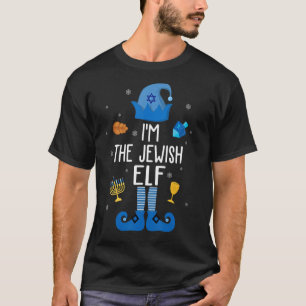 Happy Hanukkah Jewish Elf Family Group Christmas P T-Shirt