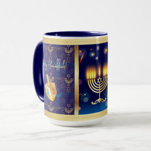 Happy Hanukkah Jewish Holiday Personalized Mug