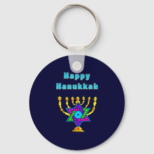Happy Hanukkah Keychain
