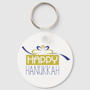 Happy Hanukkah Keychain