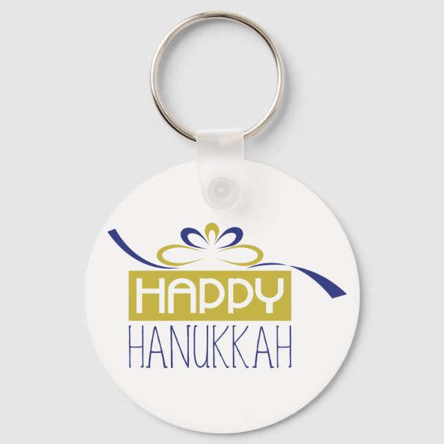 Happy Hanukkah Keychain (Front)